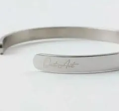 316L バングル　シンプル　サージカルステンレス　シルバー