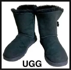 【24cm】UGG ムートンブーツ　ショートブーツ　ブラック