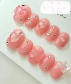ネイルチップ現品 スキンカラー ベリーショート ブルベ冬 ブルベ夏