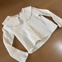 【140】長袖シャツ　大きな襟　　ブラウス　韓国服