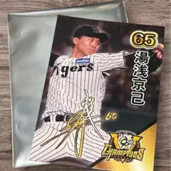 阪神タイガース　2025リーグ優勝　甲子園歴史館限定配布カード　湯浅京己投手