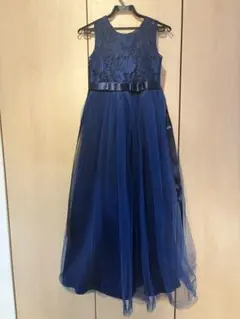 ネイビー フォーマルドレス スリーブレス