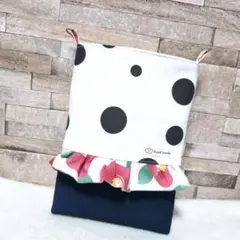 ハンドメイド　スマホショルダー　サコッシュ　ショルダーバック　サブバッグ　ドット