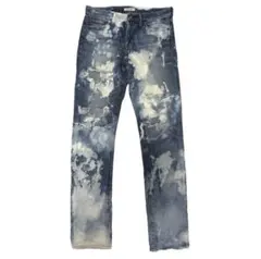 ブリーチ リメイク ダメージ デニムパンツ ジーンズ S