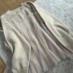 レースフリルセーター