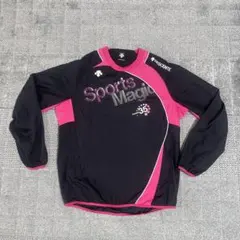 DESCENTE スポーツマジック 長袖シャツ 黒/ピンク