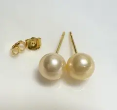 B0935 本真珠 ピアス アコヤ真珠 パール アクセサリー　ゴールド1