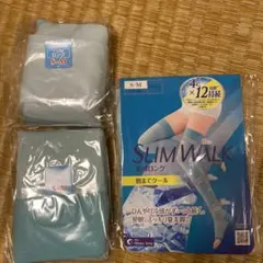 SLIMWALK 着圧ソックス S-M ライトブルー　3個 スリムウォーク3個