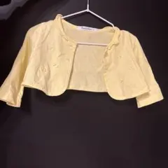 familiar カーディガン イエロー 70