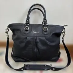 vintage coach 2way shoulder bag F15444 - メルカリ