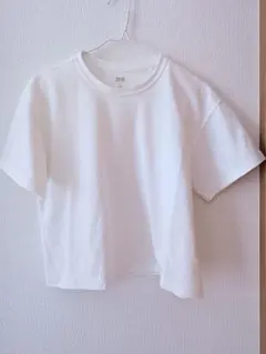 UNIQLO 半袖Tシャツ クロップド丈　ホワイトのサムネイル