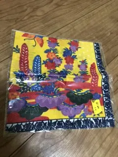 紅型 模様 綿100%はんかち