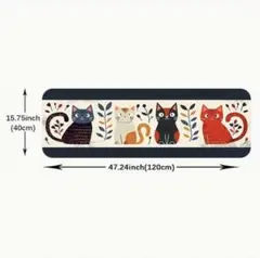 新品未使用✩.*˚ キッチンマット 40×120 猫　かわいい　台所マット