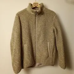 ベージュ ボアフリースジャケット Mサイズ