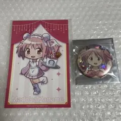 魔法少女まどか☆マギカ　まどか　缶バッジ　特典ポストカード