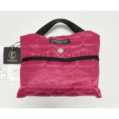 新品未使用 FAUCHON エコバッグ フォション ピンク 折りたたみ 総柄