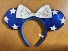 ディズニー ミニー カチューシャ 青 星 スパンコール