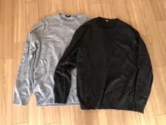 ユニクロ カシミヤ100% クルーネックセーター 2枚セットXL