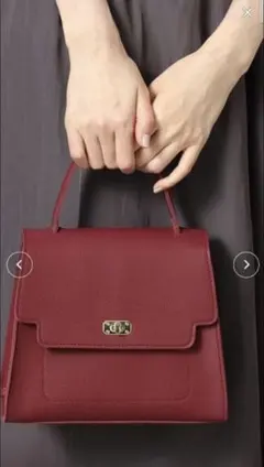 新品未使用★グローブ★grove★フラップハンドルショルダーバッグ★レッド