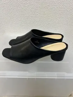 ナ*ね様 ブラック ミュール 約5cmヒール