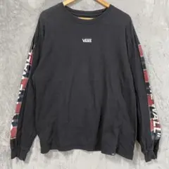 【L2454】vans ロンT サイズL ブラック