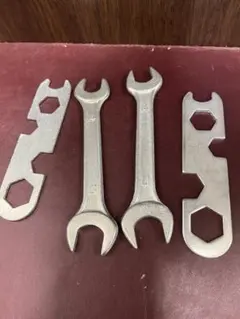 両口スパナ レンチ 工具 メンテナンス 整備　4点セット
