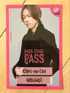 ラルクアンシエル　ROUND1コラボ　パス風ステッカー　yukihiro