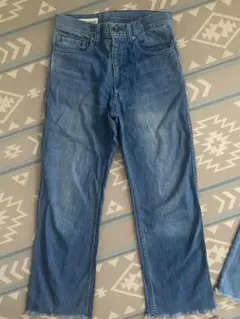 カットオフ ストレートデニムパンツ ブルーのサムネイル