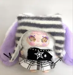 ぬいぐるみ ストライプフード 星柄 パンクスタイル