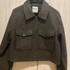 Bershka ジップアップ ジャケット ダークグレー Lサイズのサムネイル