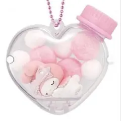 新品未使用　マイメロディ キャラもふケースマスコット　ハート型キーホルダー