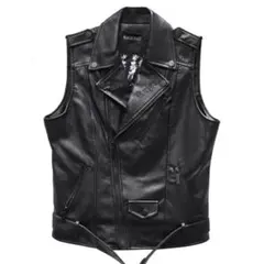 レザーベスト　レザージャケット　お兄系　パンク　ゴシック　Y2K　グランジ