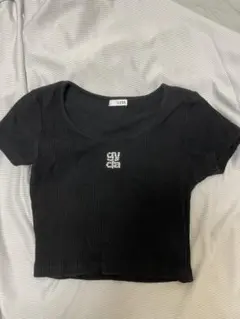 GYDA 半袖 リブ Tシャツ ブラックのサムネイル