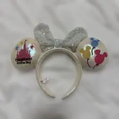 ディズニーリゾート　バルーン　ミニー　ミッキー　カチューシャ　白