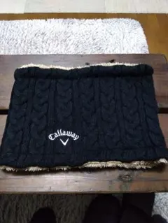 Callaway ニット ネックウォーマー 黒　リバーシブルです。