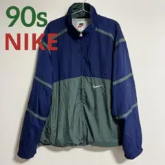 90s NIKE ナイロンジャケット XLサイズ 黒 緑 白 - メルカリ