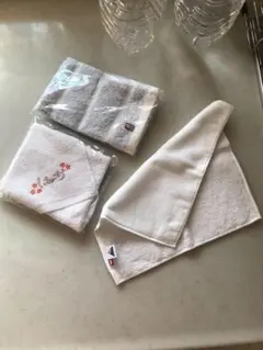 今治　いまばりタオル＋刺繍付き　ハンドタオル+ミニハンドタオル　3枚セット