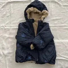 星柄 フード付きアウター リバーシブル 90cm