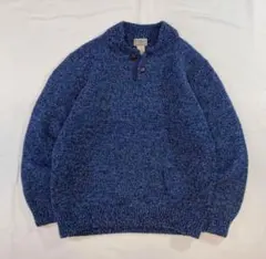 00s L.L.bean ラムウール　ニット　ヘンリーネック　XL M相当