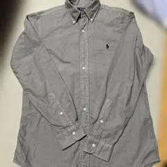 POLORalph Laurenスリムフィットグレー　長袖シャツ　Lサイズ