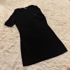 美品　GUCCI レディース 半袖 リブニット Tシャツ ブラック Sのサムネイル