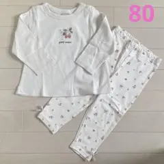 【新品】80cm プティマイン　長袖Tシャツ&レギンスセット