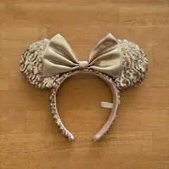 ディズニー カチューシャ ミニー スパンコール ピンク