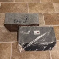 【新品.未開封】スヌーピー　フェルトランチバッグ（バイカラー）　（グレー＆茶）