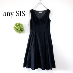【美品】any SIS 【２】ノースリーブワンピース　フォーマル　ブラック