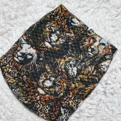 【c7529】H&M ミニスカート　タイト　総柄