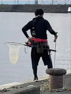 牛本革 タモホルスター 左刺し ホルダー ヘチ釣り 落とし込み チヌ