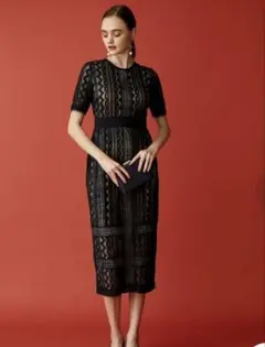 ラグナムーンLADYジオメトリックレースドレス