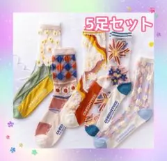 韓国　ソックス　シースルー　靴下　セット　まとめ売り　5足セット