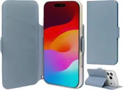 【新品未開封】 iPhone17Pro 手帳型ケース ブルー 本革